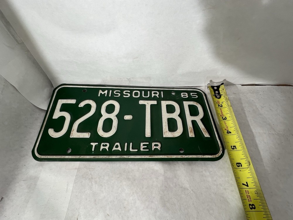 1985 Mo License Plate