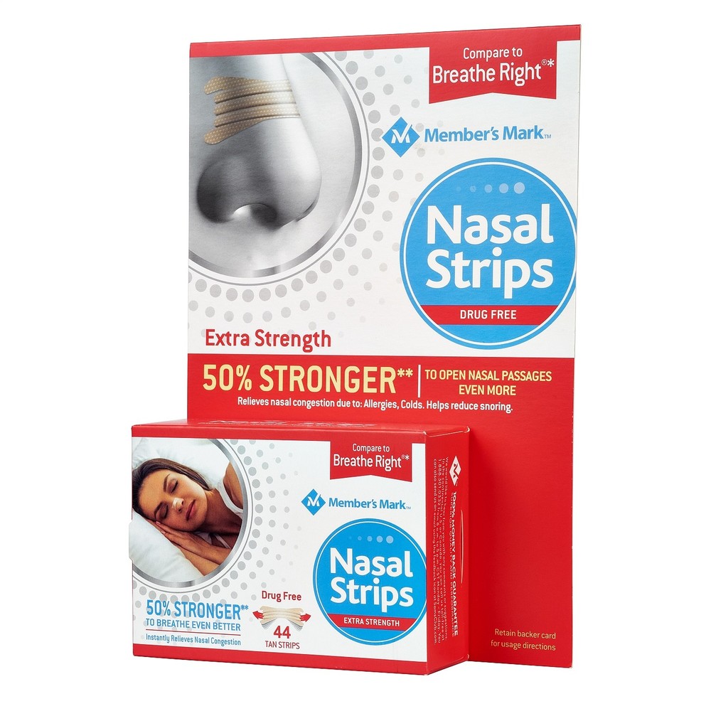Member's Mark Extra Strength Nasal Strips, Tan (44 Count.)