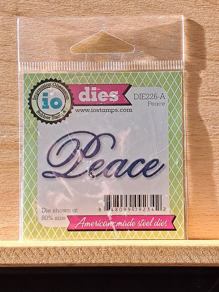 694 Impression Obsession Peace Word Die Craft Cutting Die