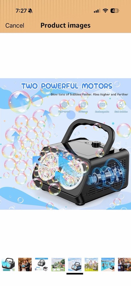 Automatic Bubble Machine Upgrade Bubble Blower with 2 Fans (black)