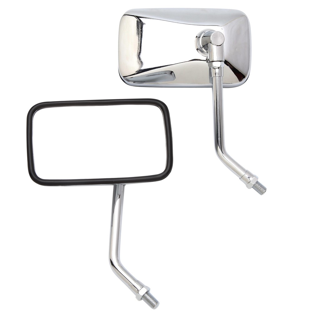 Rectangular Chrome Motorcycle Mirrors for Honda Shadow Spirit Aero ACE 750 1100