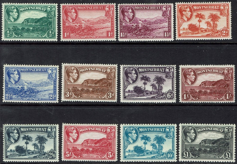 MONTSERRAT 1938 KGVI VIEWS SET