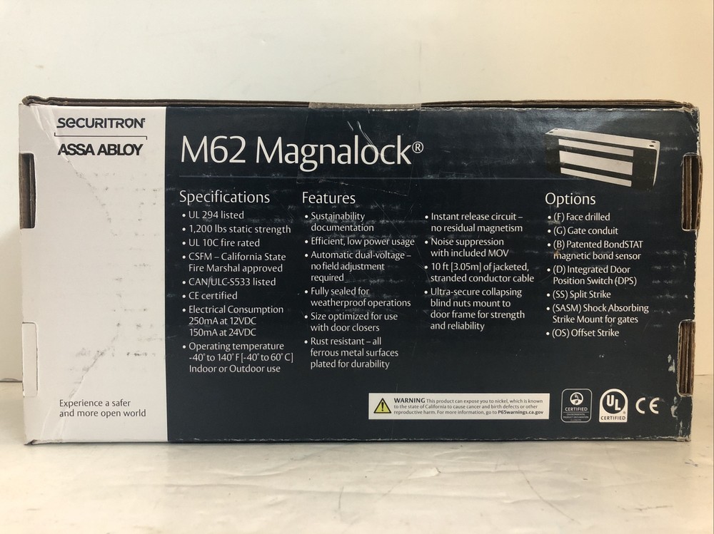 Assa Abloy M62 Magnalock 1,200lbs