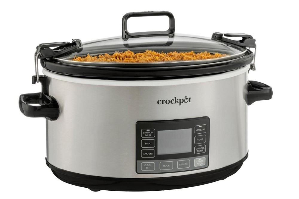 Crock-Pot 7-Quart Slow Cooker Portable Programmable Stainless Steel