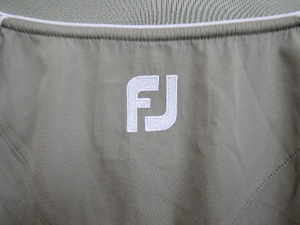 Footjoy Green Long Sleeve Pullover Golf Windbreak Track Jacket Large