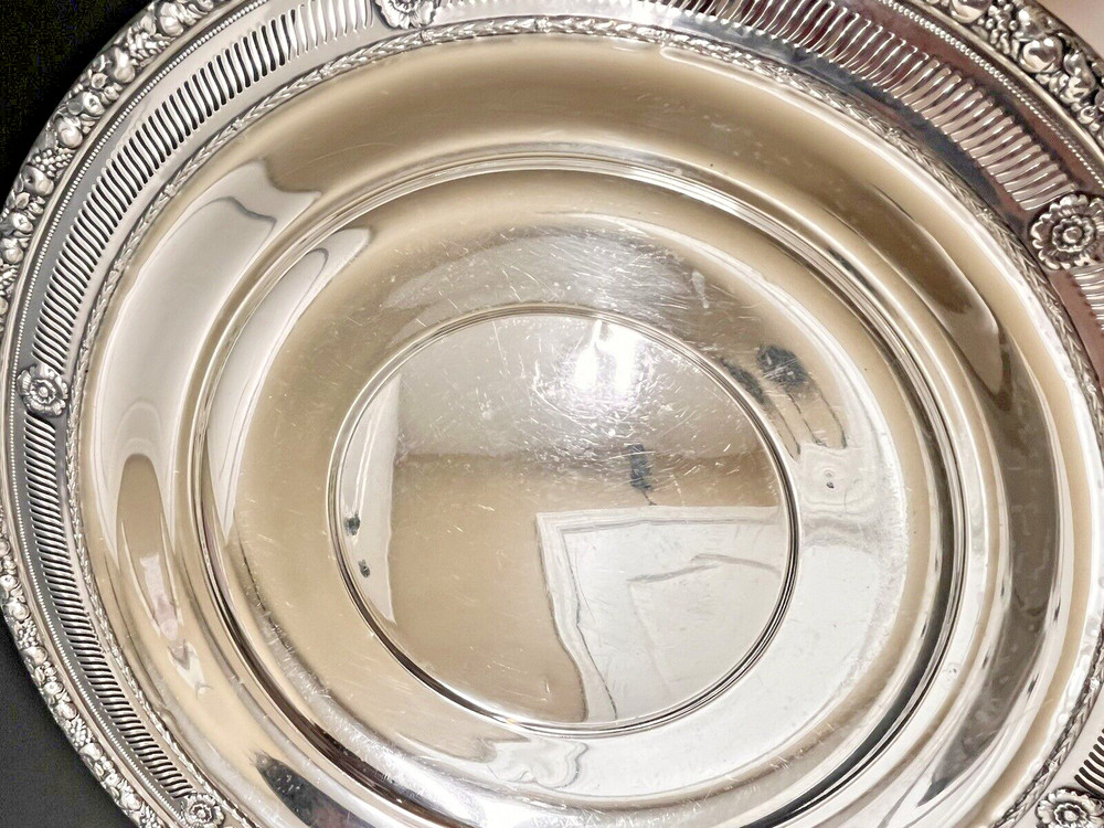 WALLACE Sterling Silver Dish 9-1/8" Diameter No Monogram 279 Grams