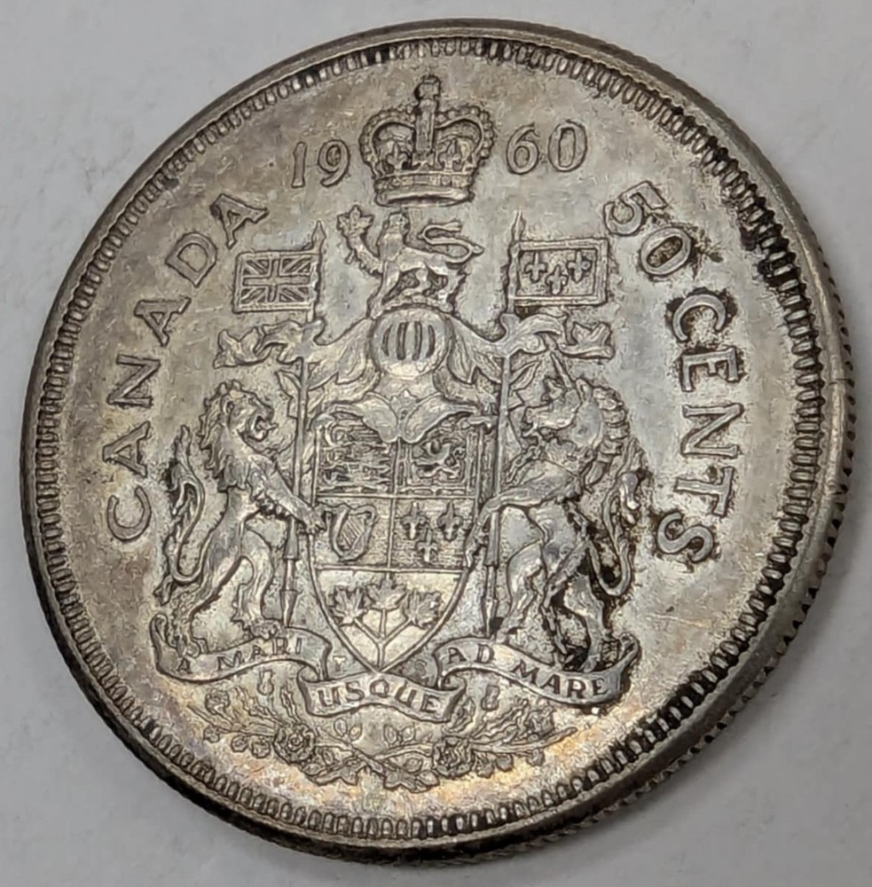 1960 Canada Half Dollar Silver Coin
