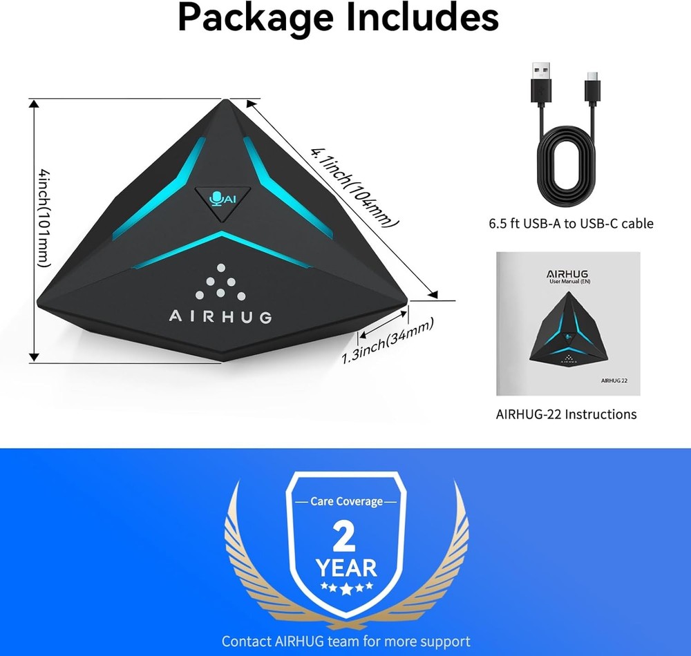 AIRHUG USB Computer Microphone, Gaming Microphone for Windows, Mac, PS4/5, Noise