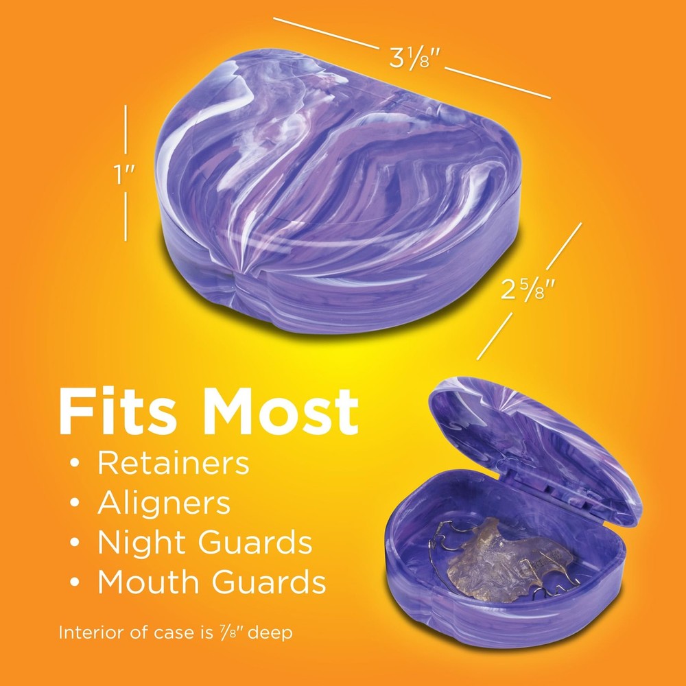 Marble Retainer Cases with Labels, Assorted Colors, 24 Pack 24 Pack,