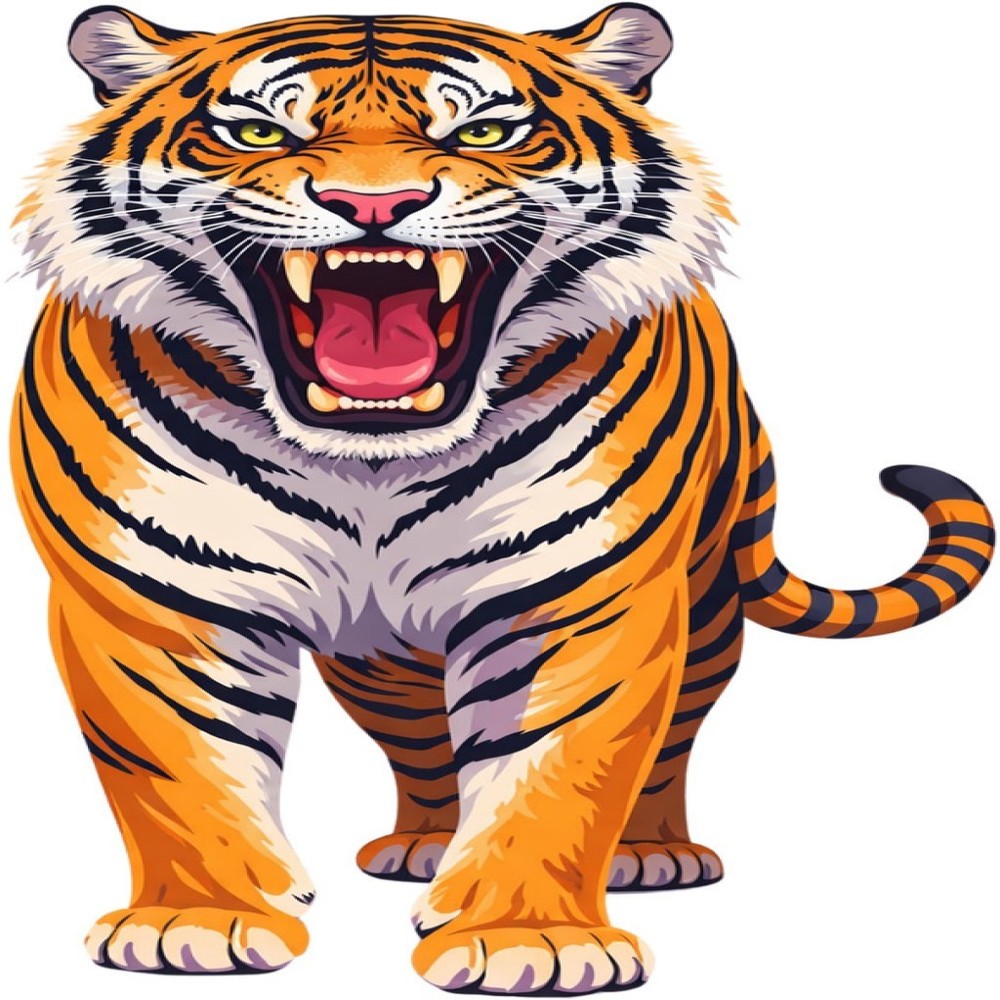 30 Custom Roaring Bengal Tiger Personalized Address Labels