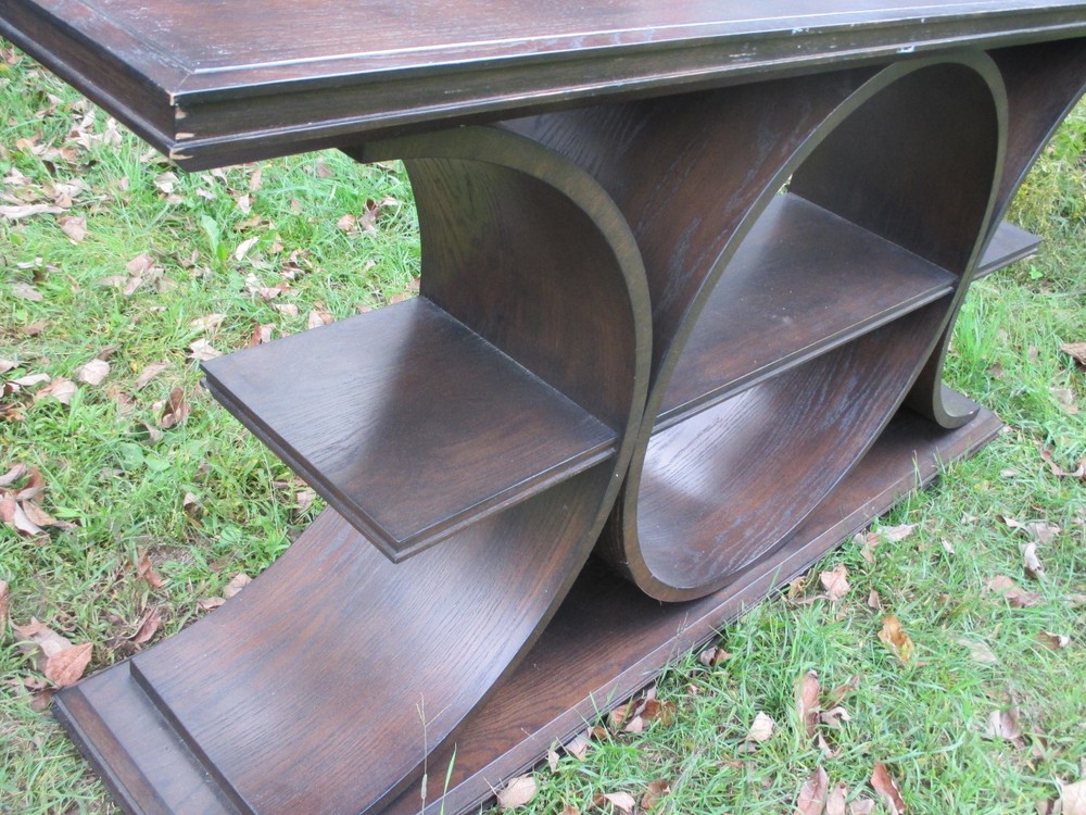 MID CENTURY MODERN CURVED BENTWOOD SOFA CONSOLE TABLE