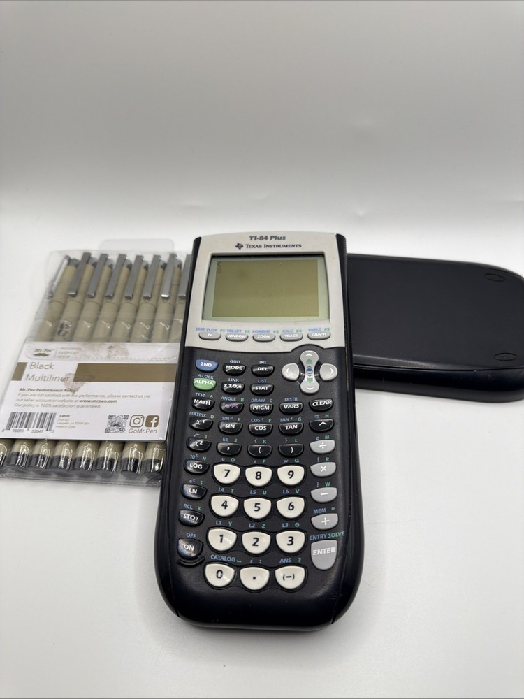 TEXAS INSTRUMENTS TI 84 Plus Graphing Tested Working School College Calculator
