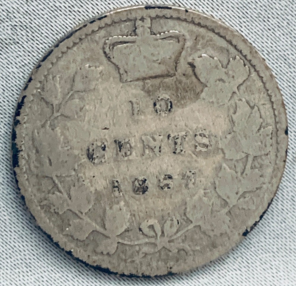 1887 Canada 10 Cents Silver Coin