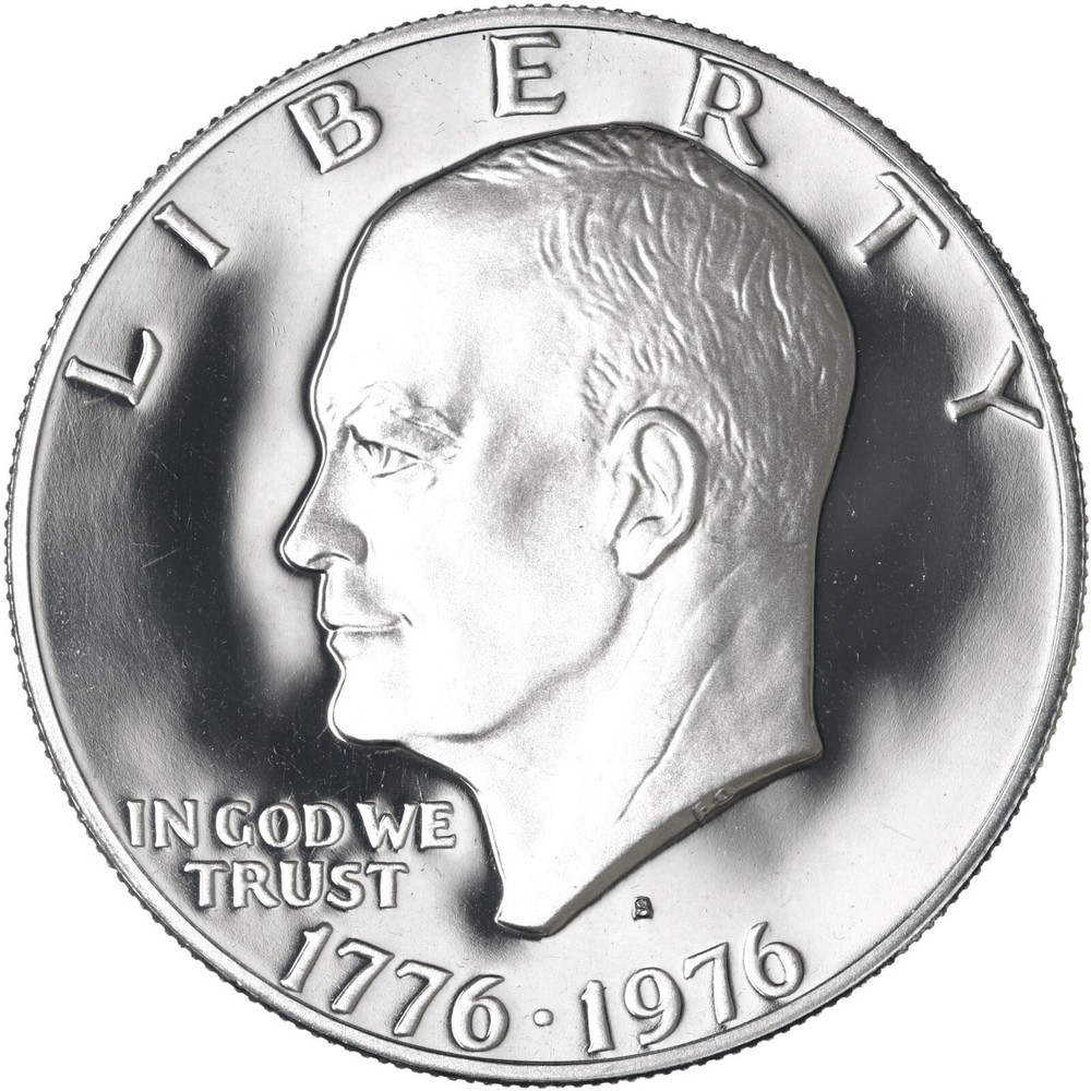 1976 S Eisenhower Dollar Gem DCam Proof CN-Clad Type 2