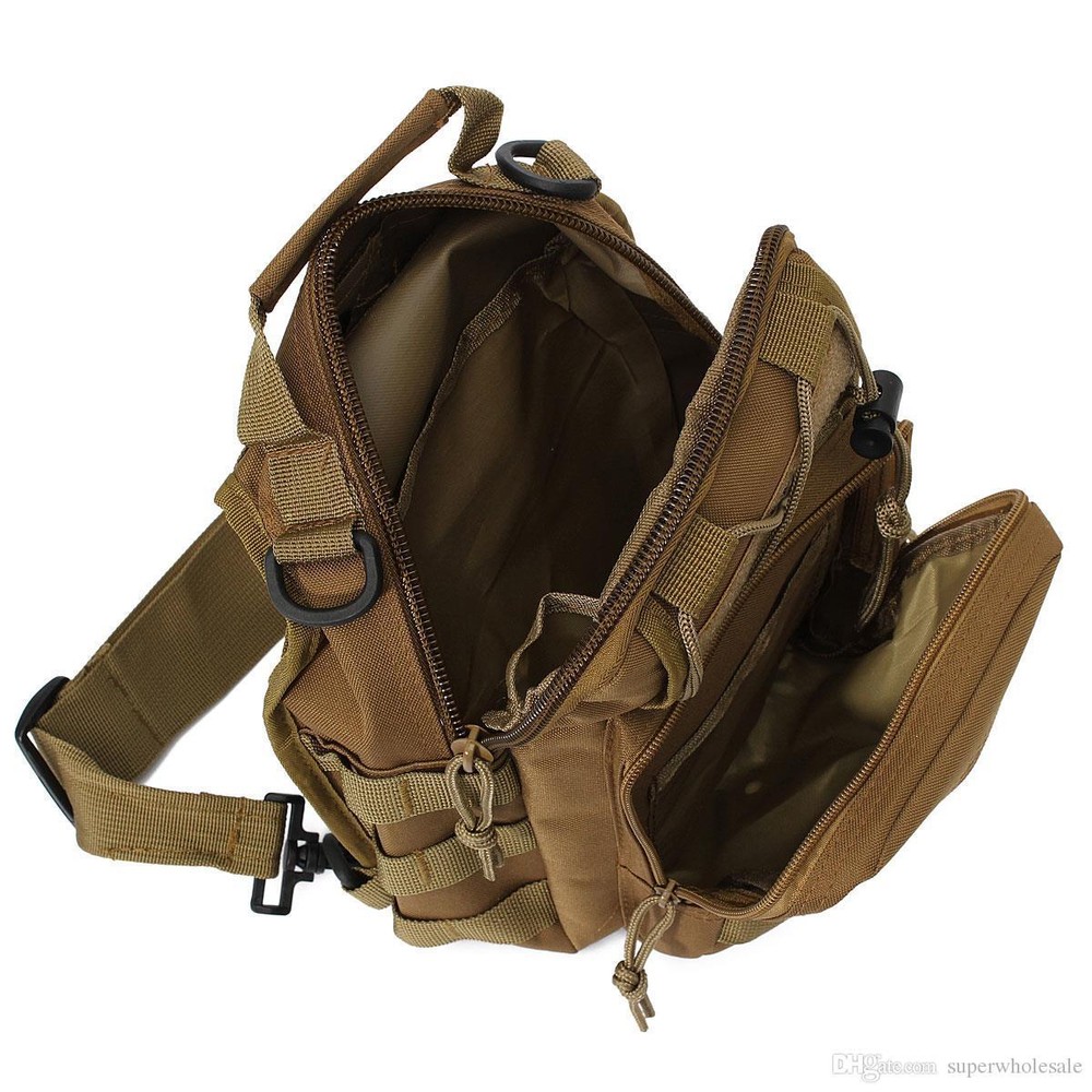 Men Backpack Molle Tactical Sling Chest Bag Assault Pack Messenger Shoulder Bag