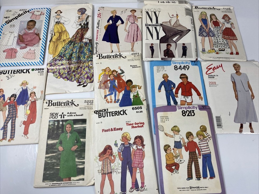 Vintage Sewing Patterns Butterick Lot