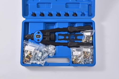 Rivet Nut Tool Set, 13” 13" Hand Riveter + 150pcs Metirc & SAE Assortment