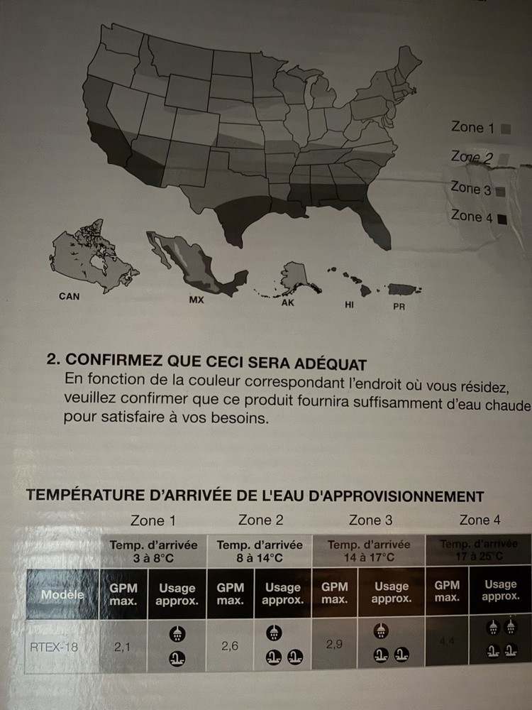 RHEEM RTEX-18 Tankless Instant Electric Water Heater 240VAC, 18Kw