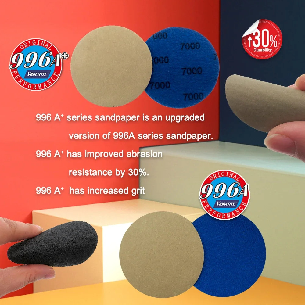 100Pcs 3 Inch 75mm Waterproof Sanding Discs Hook Loop Silicon Carbide Sandpaper