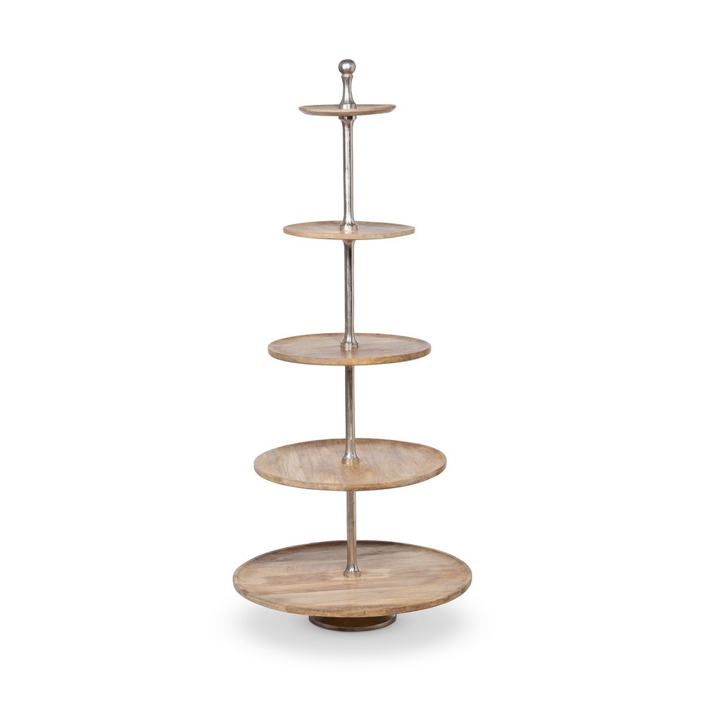 Peyton 5 Tiered Display Stand 37 in Rustic Farmhouse