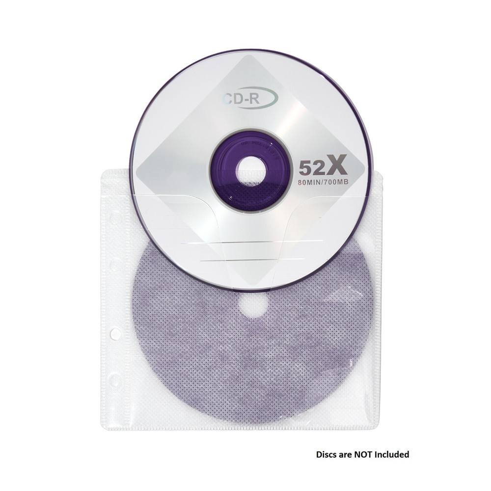 500 CD DVD Blu-Ray Disc Double Sided Wallet Refill Plastic Sleeve Insert