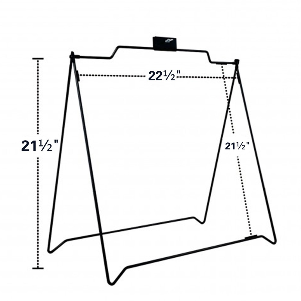 2UNITS 22x18" Black A- Frame Metal Collapsible Double-Sided Display(frame only）