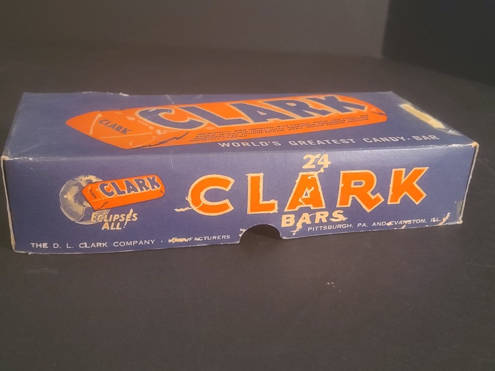 Vintage Clark Candy Bar Box 24 Count. (TOP ONLY)
