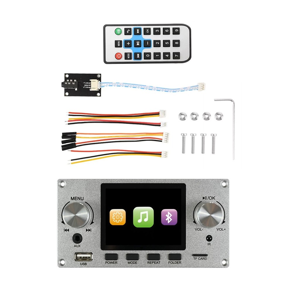 1set 2.8in IPS Decoder Board Bluetooth MP3 TF USB Aux IR I2S Audio Module