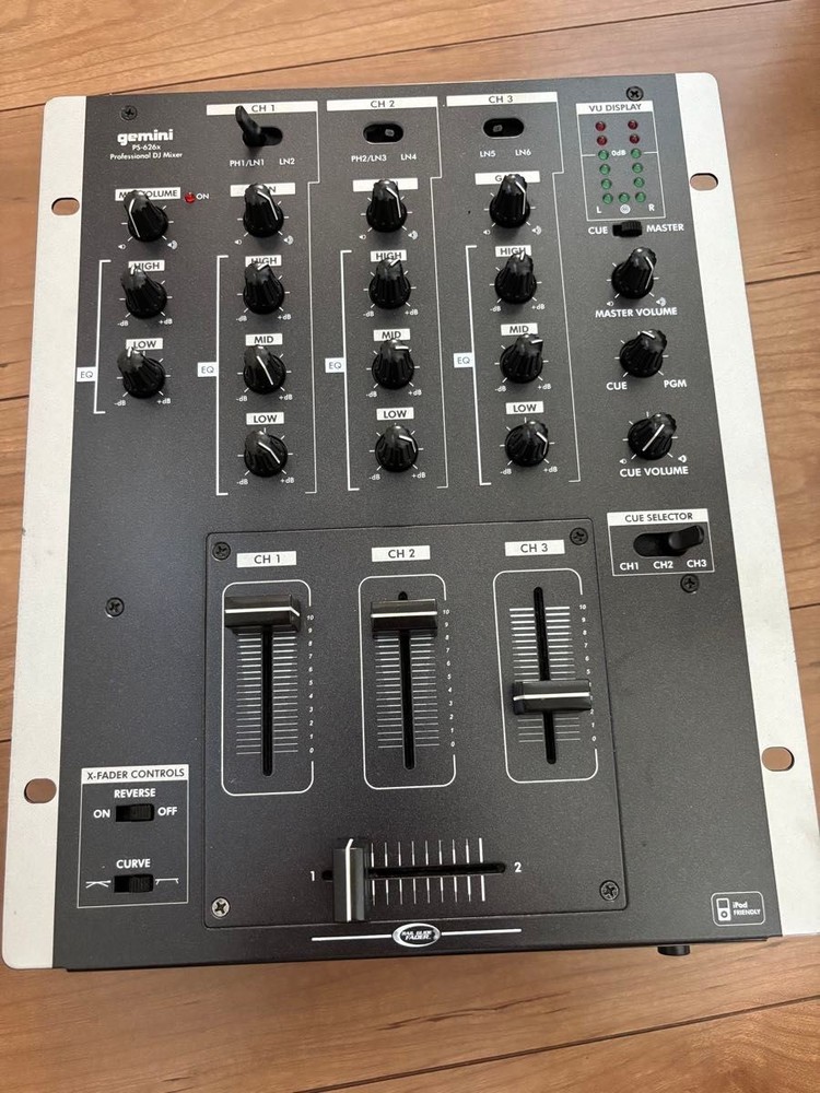 Junk Gemini PS-626x DJ Mixer CH2 CH3 Input Selector Broken