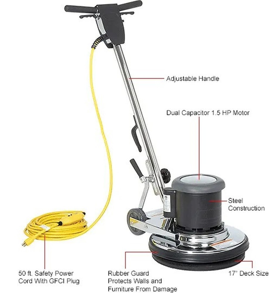 Global Industrial? Low Speed Floor Machine, 17" Cleaning Path