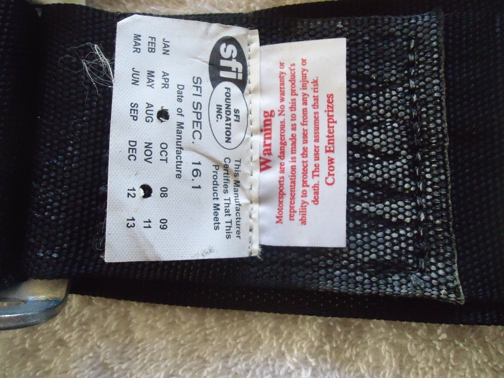 CROW RACING SEAT BELTS BLACK