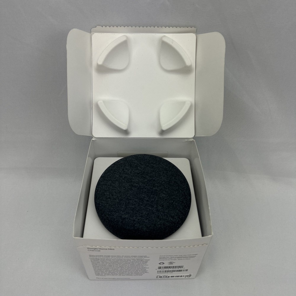 Google Home Mini Smart Assistant Speaker Charcoal (GA00216-US) EUC Never Used