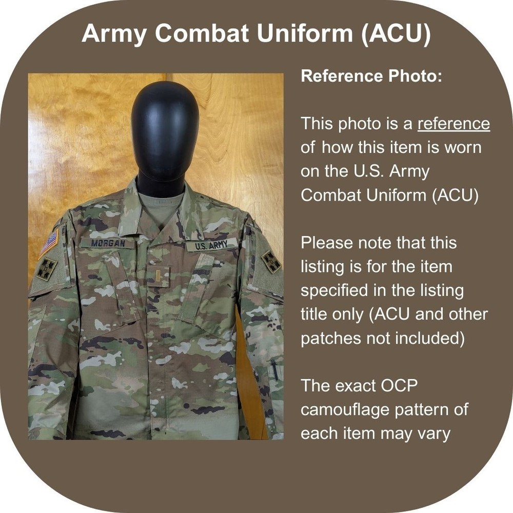 Second Lieutenant (2LT) OCP Rank Patch, Hook Fastener, Army Combat Uniform (ACU)