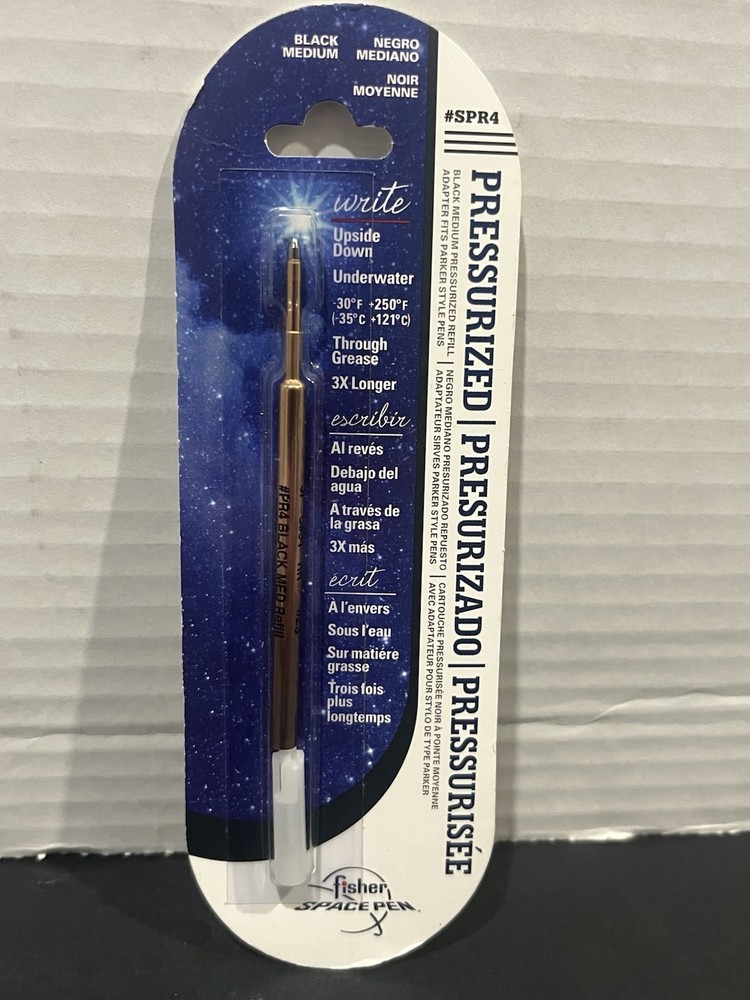 Fisher Space Pen Pressurized Refills - Black - Medium - SPR4 SEALED NEW