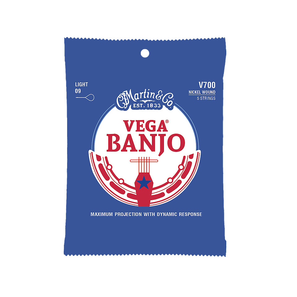 Martin V700 Vega Banjo Strings, Light (9-20)