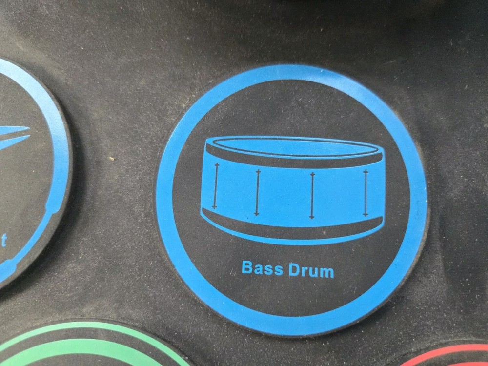 Roll Up Electronic Drum Pad. Drum Practice.