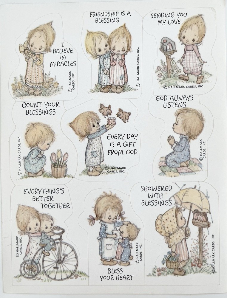 Precious Moments Stickers Vintage 1 Sheet