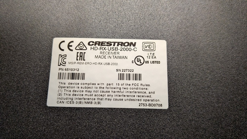 Crestron HD-EXT-USB-2000-C __ 4K HDMI & USB over HDBaseT Extender 2000