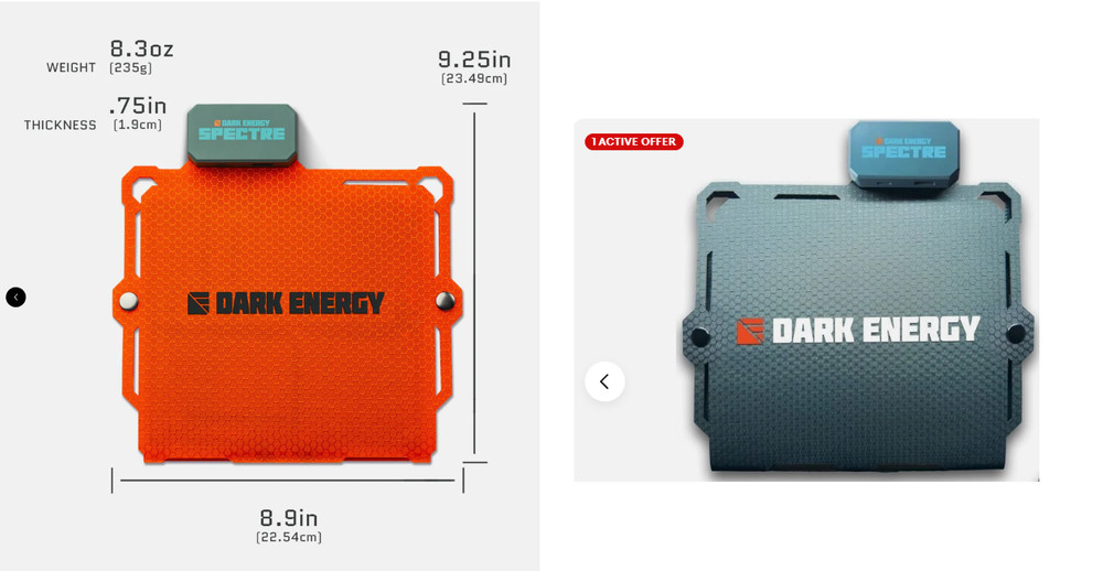 Dark Energy Spectre 8W Solar Panel Portable Foldable Design Solar Power Gray