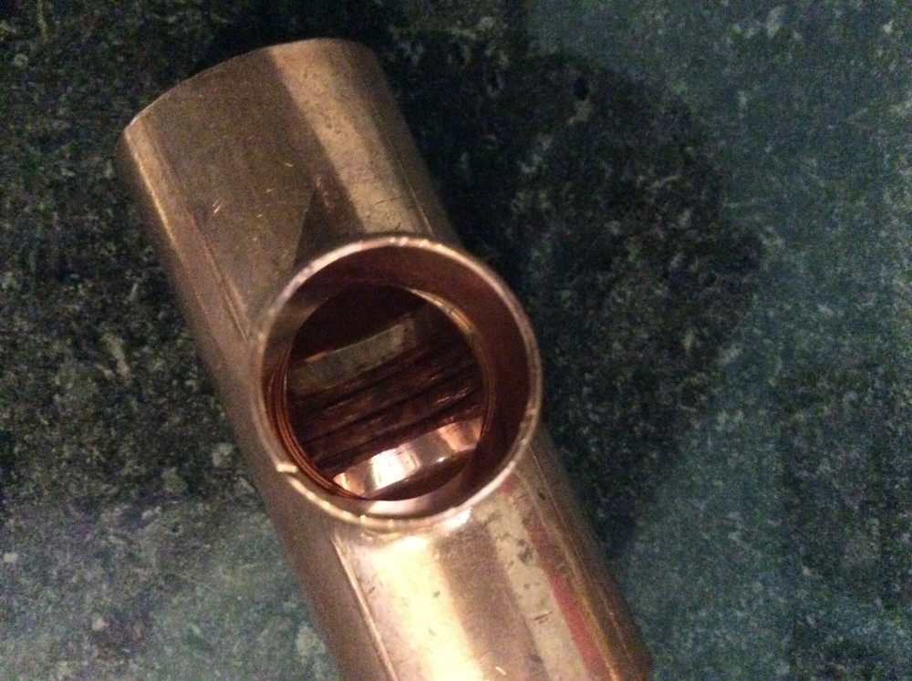 Copper Pipe Fitting Reducing Tee 3/4" x 3/4" x 1/2"