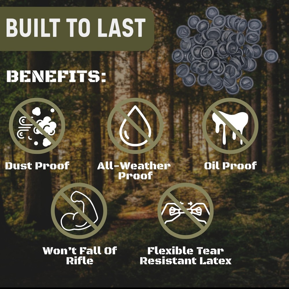 VALUE PLUS 65 Rifle Muzzle Covers - Barrel Cover - All One Size, Black