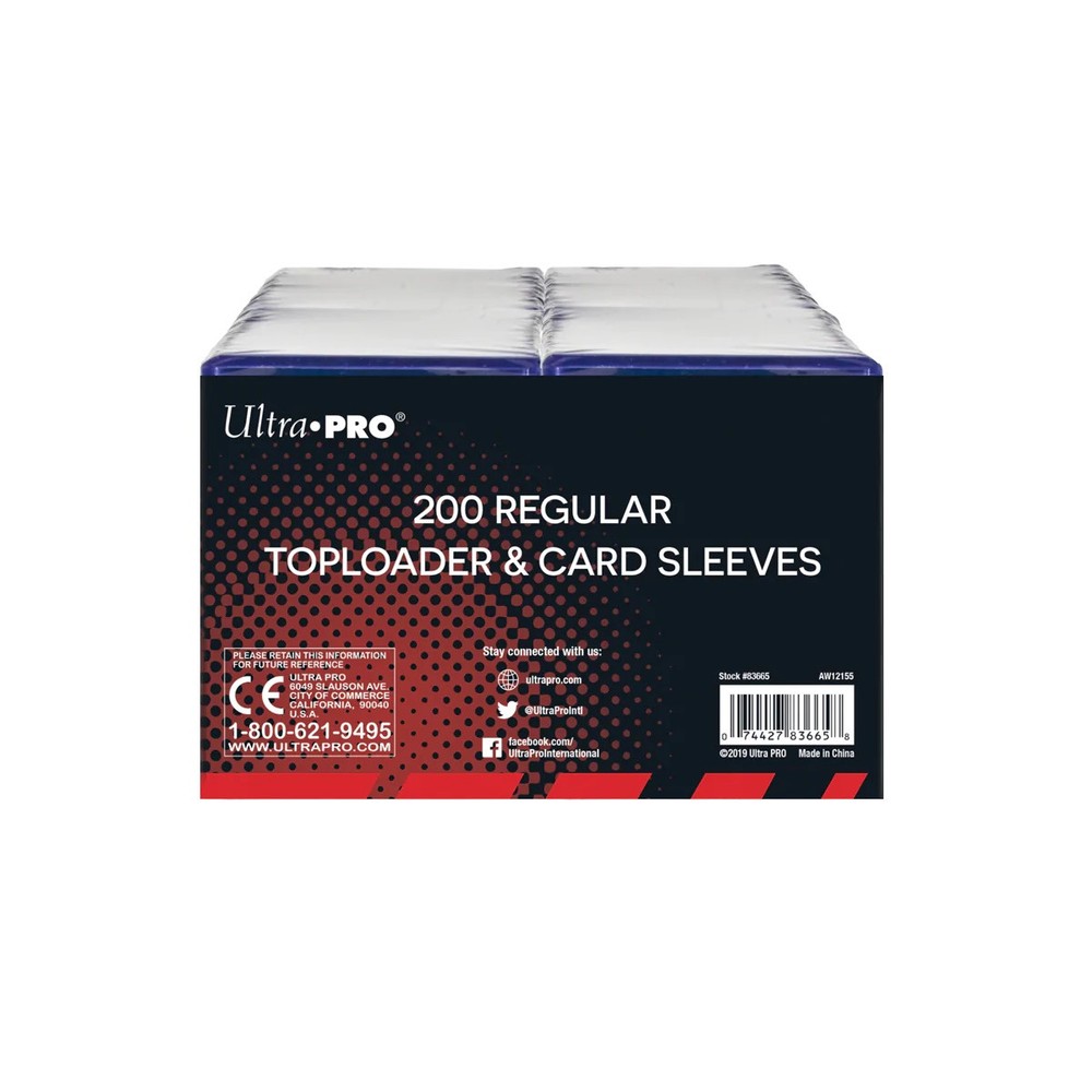 3" x 4" Clear Regular Toploaders and Soft Sleeves Bundle (200 count)
