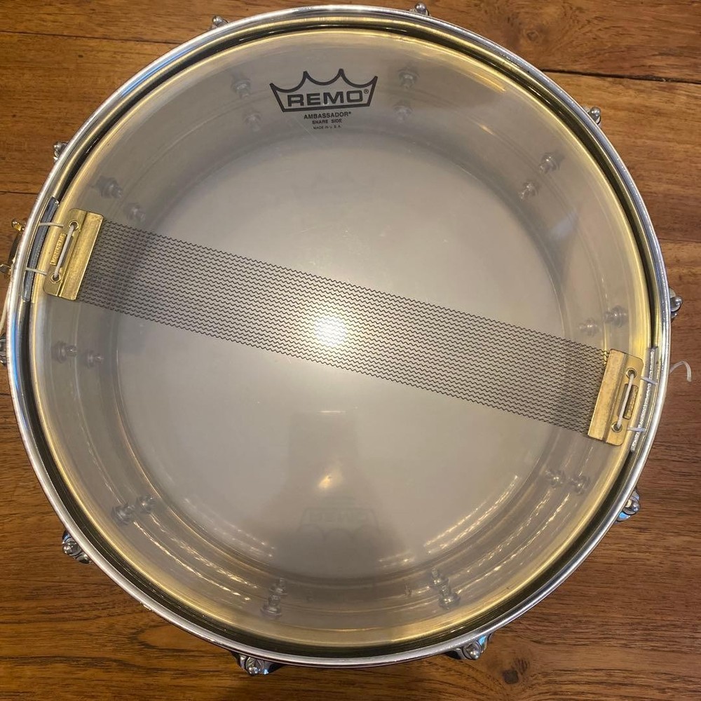 Pearl Hammered Brass Snare Drum Used
