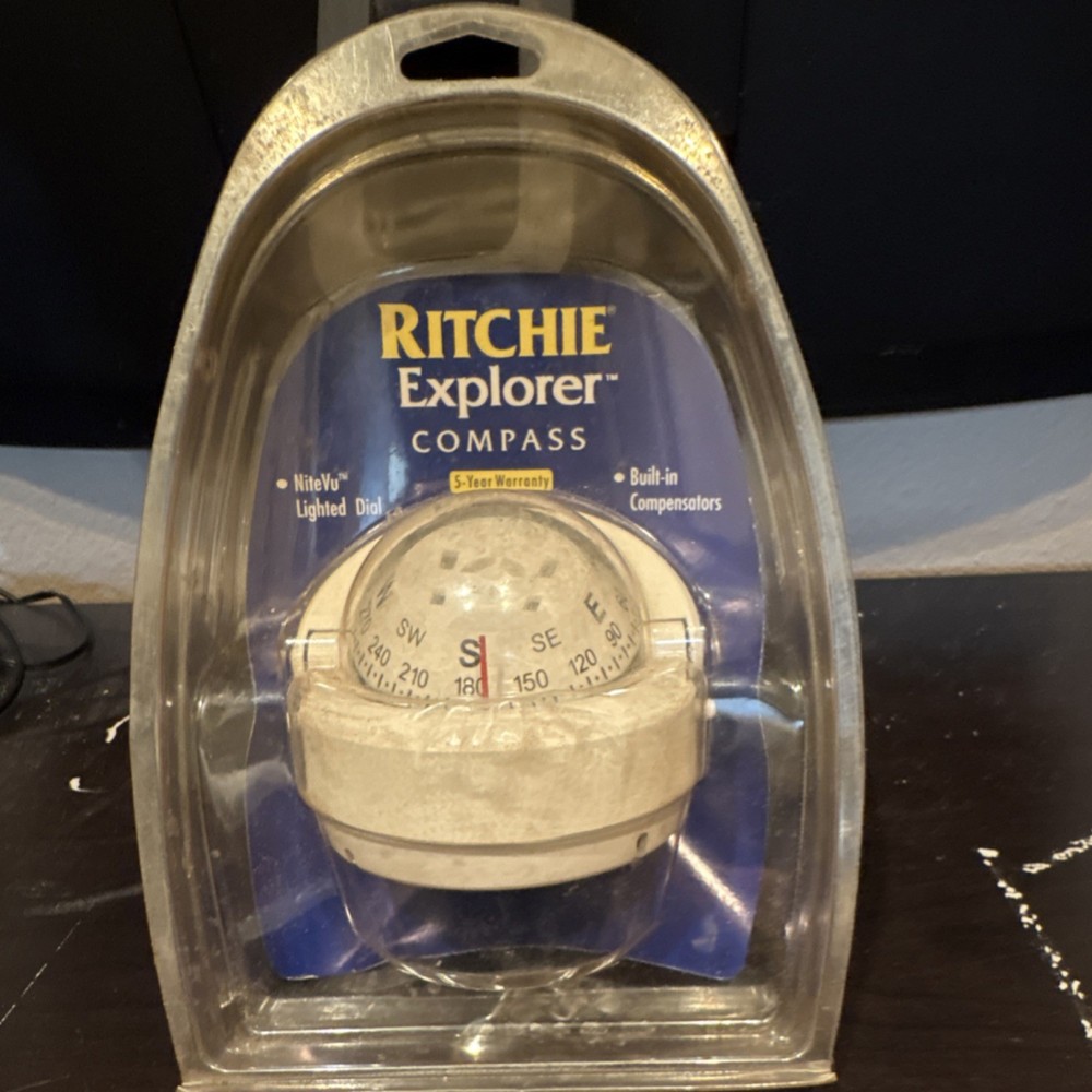 Ritchie S-53W Explorer Compass - Surface Mount - White