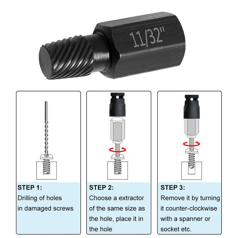 NEW Broken Head Bolt Screw Cap,Extractor Screw Hexagon Socket Bolt Removal Tool