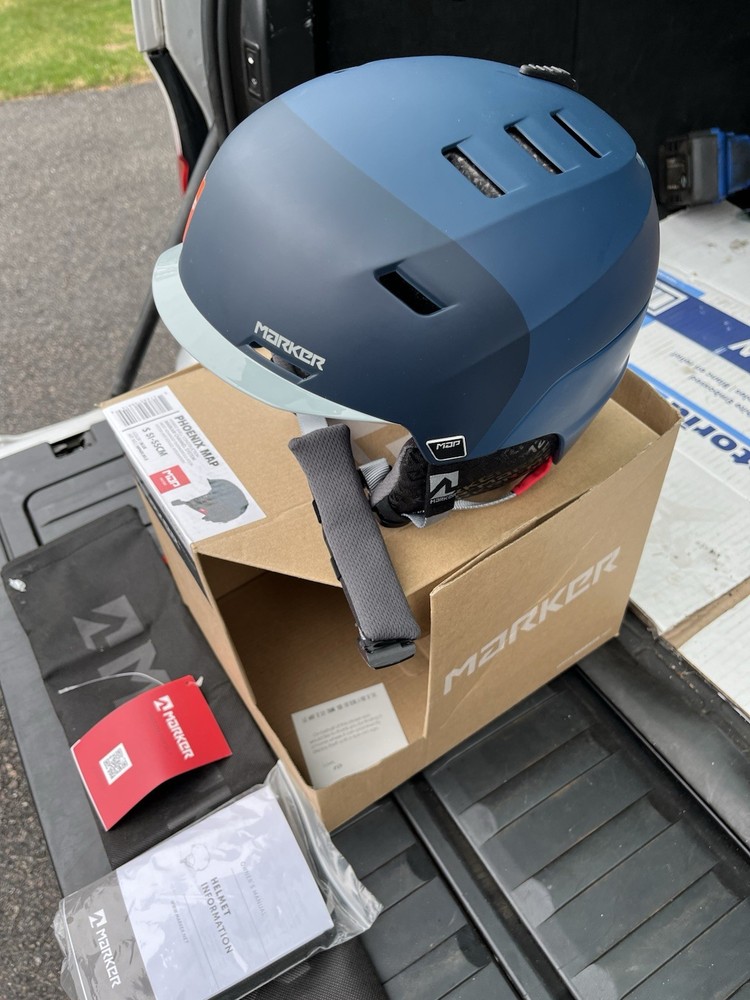 New Marker Phoenix Map Carbon Ski Helmet Small