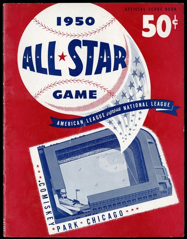 1950 Major League All-Star Baseball Program Comiskey Park Chicago *WP1769