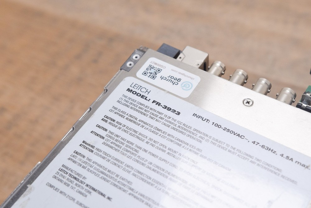 Leitch FR-3923 NEO Frame Synchronizer CG00M2T