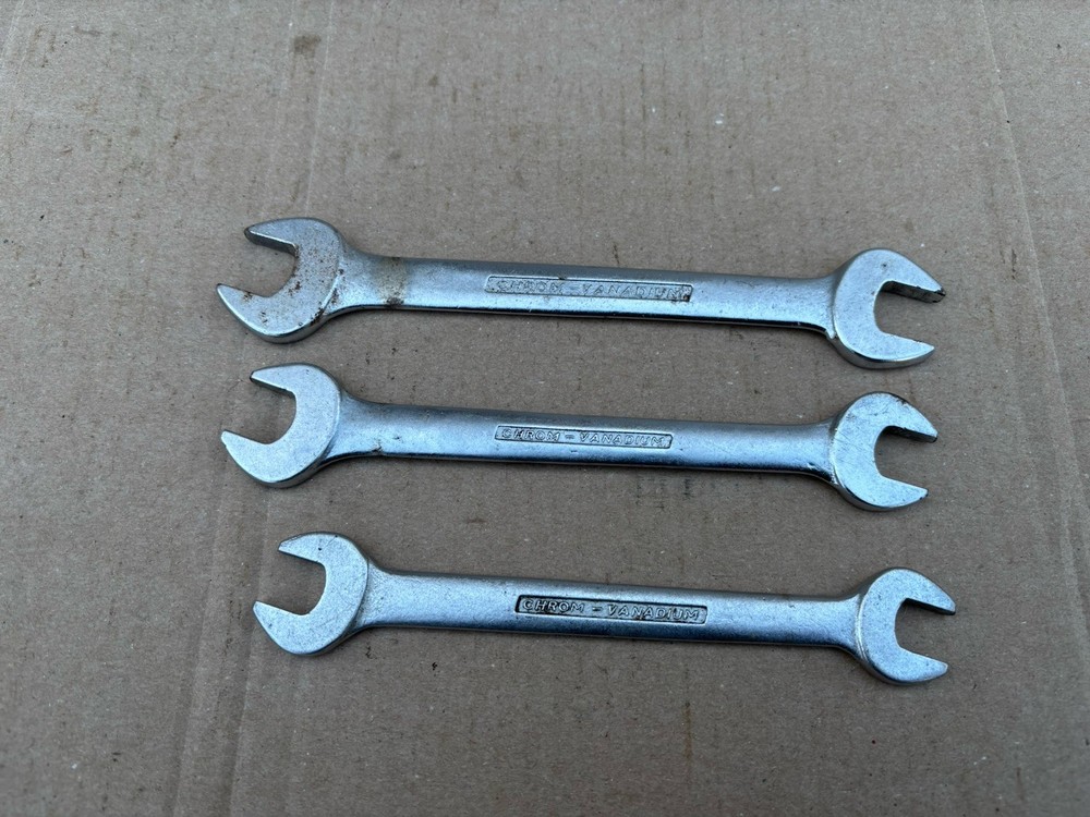 Set 3 X Elora Open End Spanners, MM Sizes,West Germany
