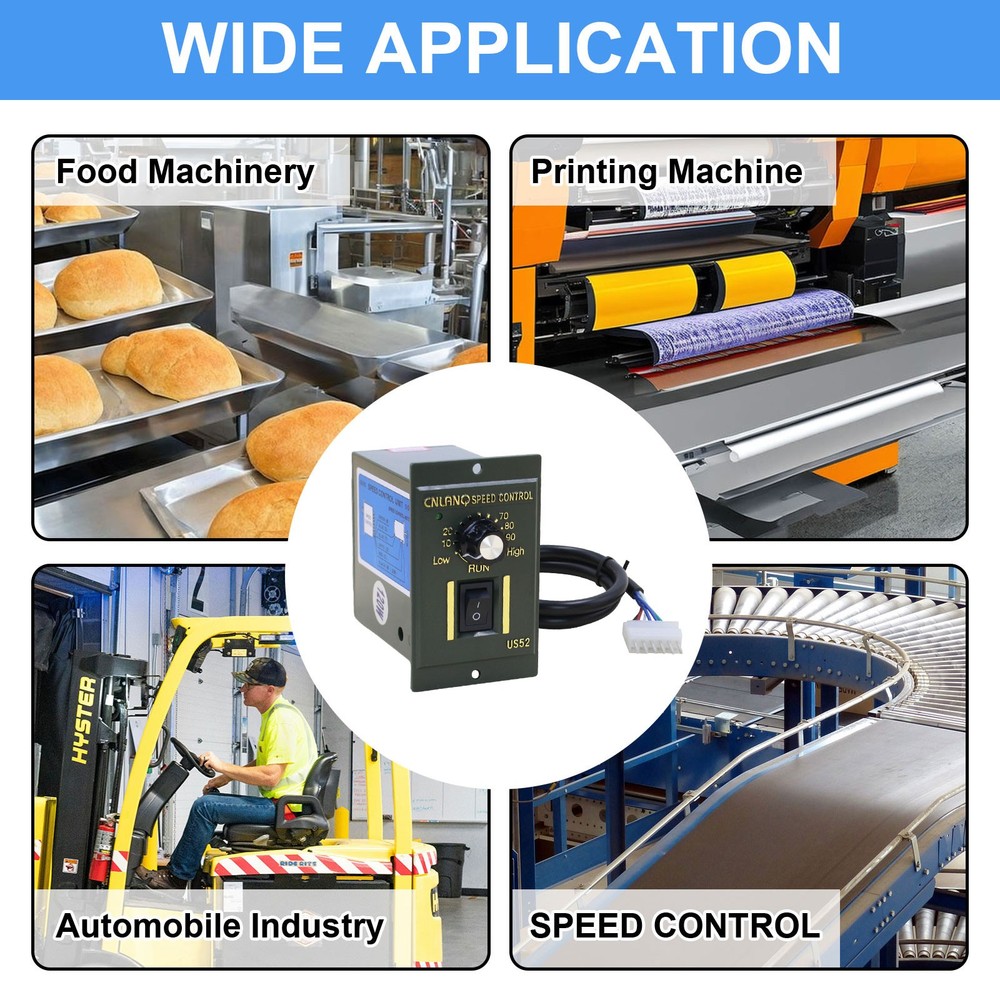 DC Motor Speed Controller 110V AC 120W Reversible Switch Regulator Regulator US